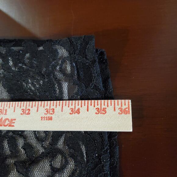 Vtg My Michelle Lace Sparkle Sheer Overlay Open Back Bodycon Dress 3 Y2K Black - Picture 14 of 14